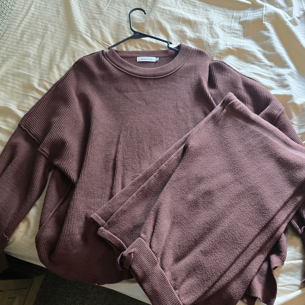 Women's Brown Sweater Set